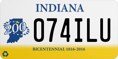 IN license plate 074ILU