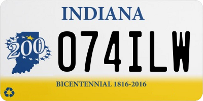 IN license plate 074ILW