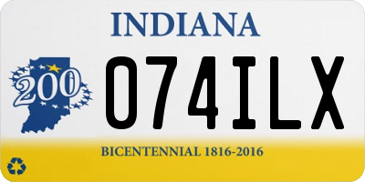 IN license plate 074ILX