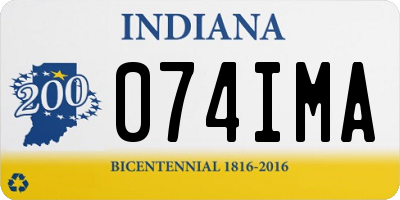IN license plate 074IMA