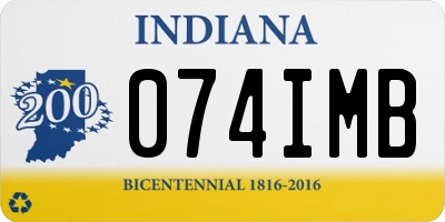 IN license plate 074IMB