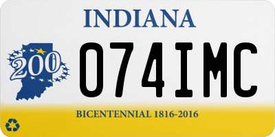 IN license plate 074IMC