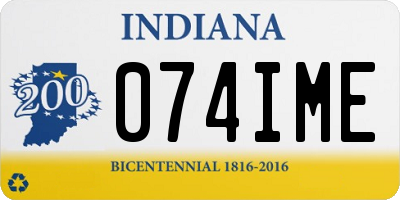 IN license plate 074IME