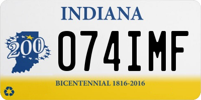 IN license plate 074IMF