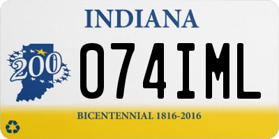 IN license plate 074IML