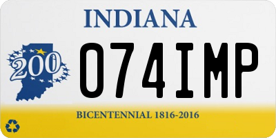 IN license plate 074IMP