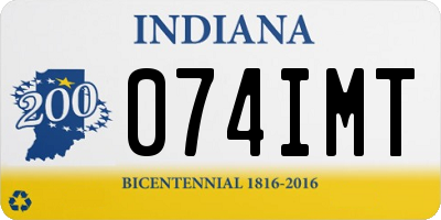 IN license plate 074IMT