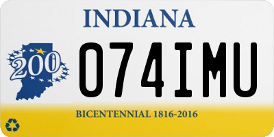 IN license plate 074IMU