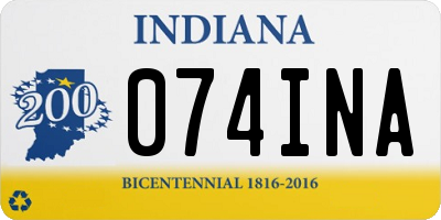 IN license plate 074INA