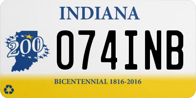 IN license plate 074INB