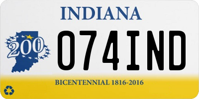 IN license plate 074IND