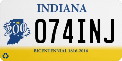 IN license plate 074INJ