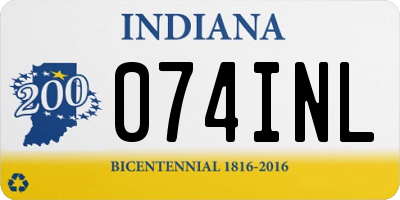 IN license plate 074INL