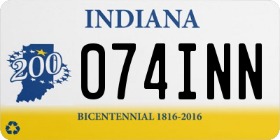 IN license plate 074INN