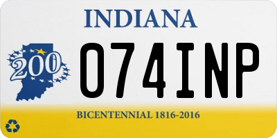 IN license plate 074INP