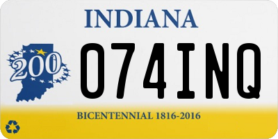 IN license plate 074INQ