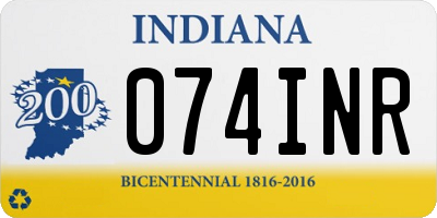 IN license plate 074INR