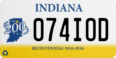 IN license plate 074IOD