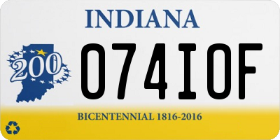 IN license plate 074IOF