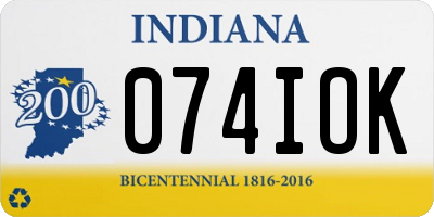 IN license plate 074IOK