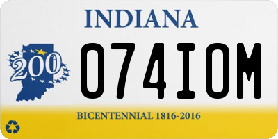IN license plate 074IOM