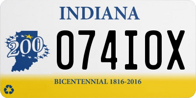 IN license plate 074IOX