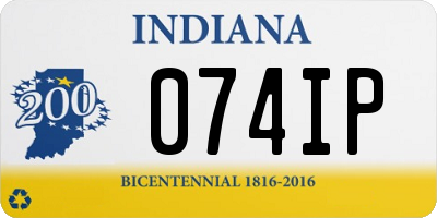 IN license plate 074IP