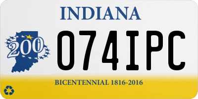 IN license plate 074IPC