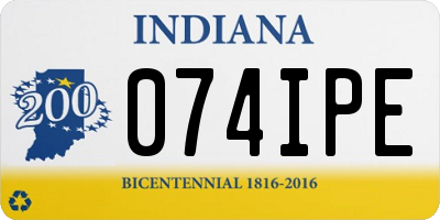 IN license plate 074IPE