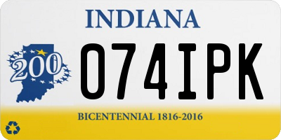 IN license plate 074IPK