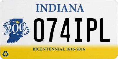 IN license plate 074IPL