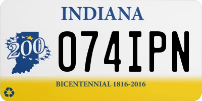 IN license plate 074IPN