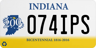 IN license plate 074IPS