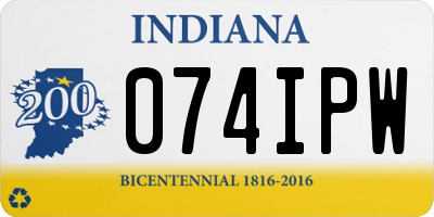 IN license plate 074IPW
