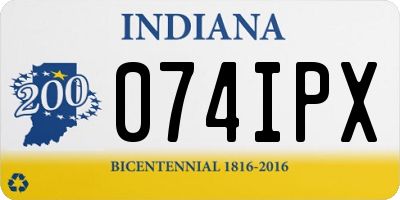 IN license plate 074IPX