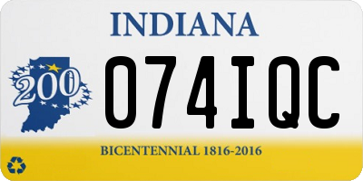 IN license plate 074IQC
