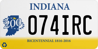 IN license plate 074IRC