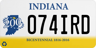 IN license plate 074IRD