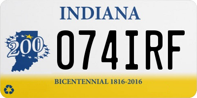 IN license plate 074IRF