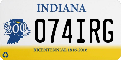 IN license plate 074IRG