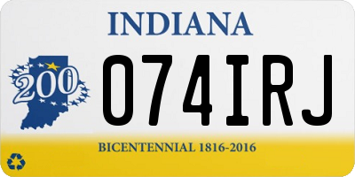 IN license plate 074IRJ