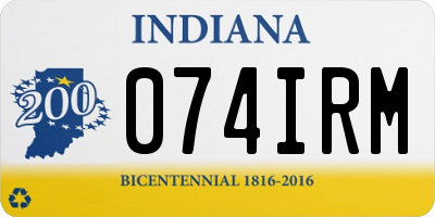 IN license plate 074IRM