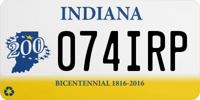 IN license plate 074IRP