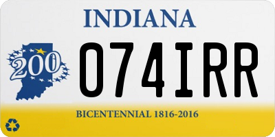 IN license plate 074IRR