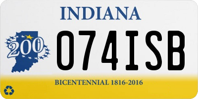 IN license plate 074ISB