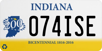 IN license plate 074ISE