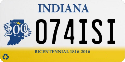 IN license plate 074ISI