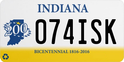 IN license plate 074ISK
