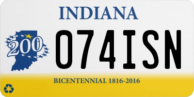 IN license plate 074ISN