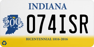 IN license plate 074ISR